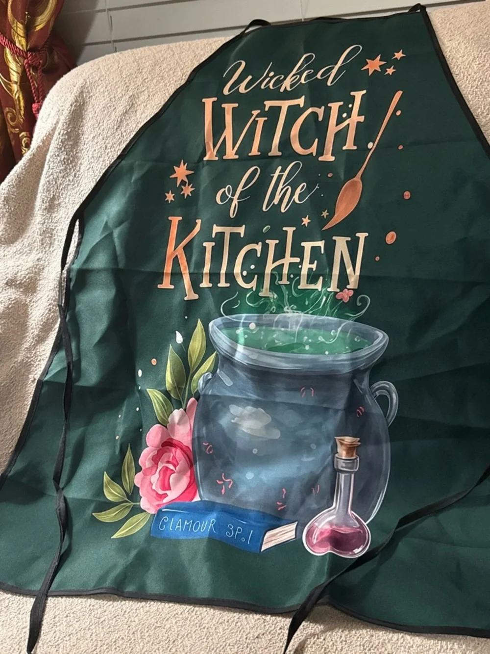Wicked Witch of the Kitchen Green Decorative Apron